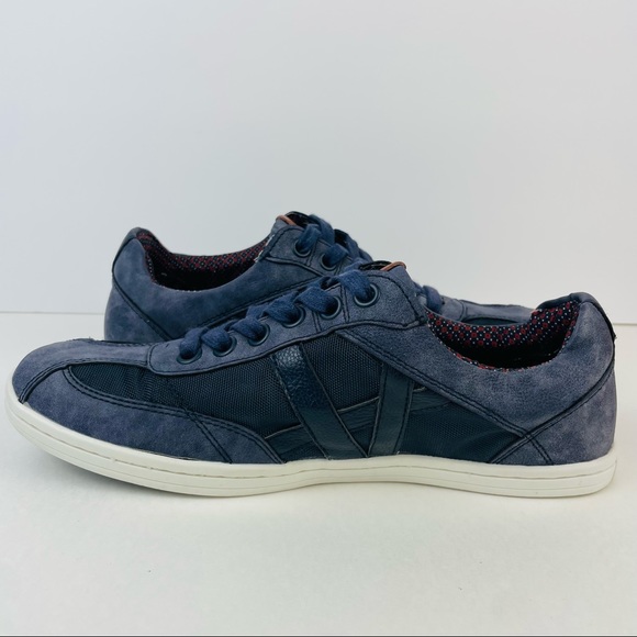 Ben Sherman Knox Blue White Suede Lace Up Casual Shoes Sneakers Men's Size 8.5 - Picture 8 of 10